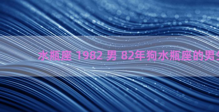 水瓶座 1982 男 82年狗水瓶座的男生性格